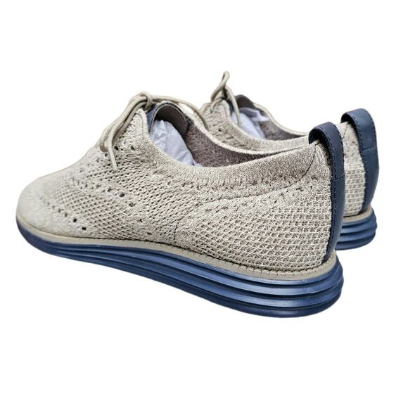 Tan Knit Oxfords Cole Haan StitchLite Size 10.5 Original Grand Wingtip Sneakers - Picture 6 of 13